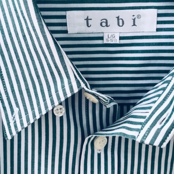 Men's Tabi Large Striped Dress Shirt - Picture 4 of 7